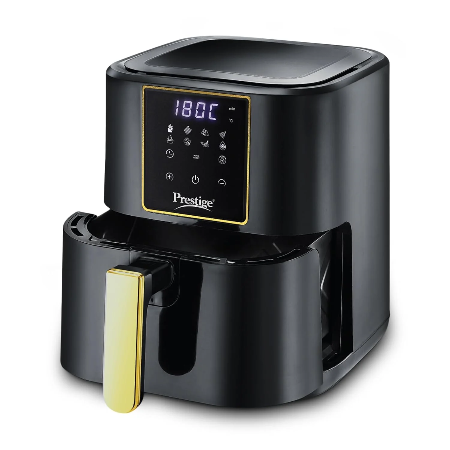 Prestige Nutrifry Digital Air Fryer – 4.5L, 1200W, 8 Preset Menu (Black)